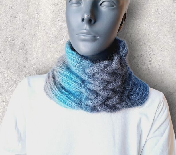 Strickanleitung Halssocke, Neckwarmer, Loop, Schalkragen, Cowl  #326