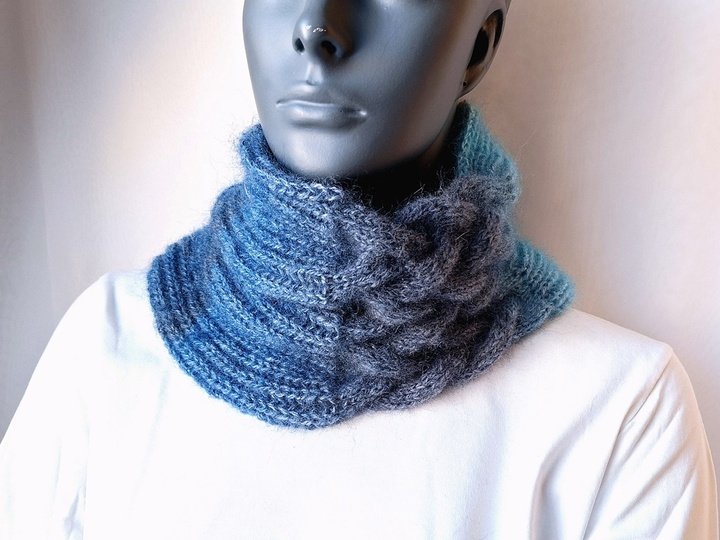 Strickanleitung Halssocke, Neckwarmer, Loop, Schalkragen, Cowl  #326