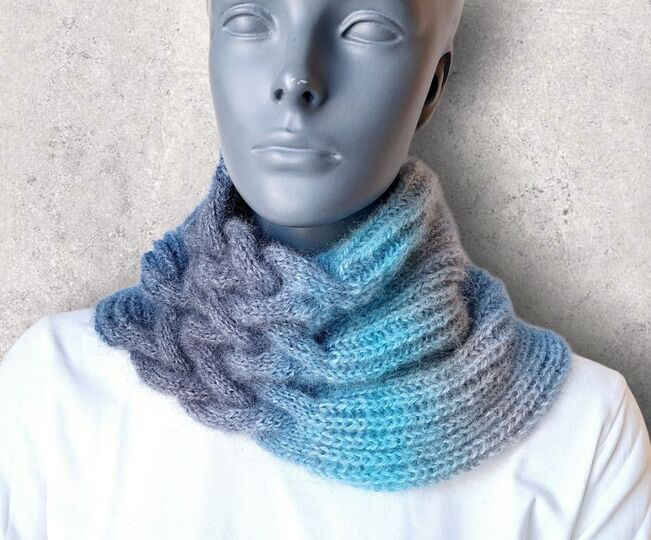 Strickanleitung Halssocke, Neckwarmer, Loop, Schalkragen, Cowl  #326