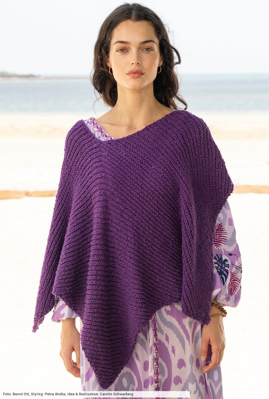 Asymmetrischer Poncho - Bild 5