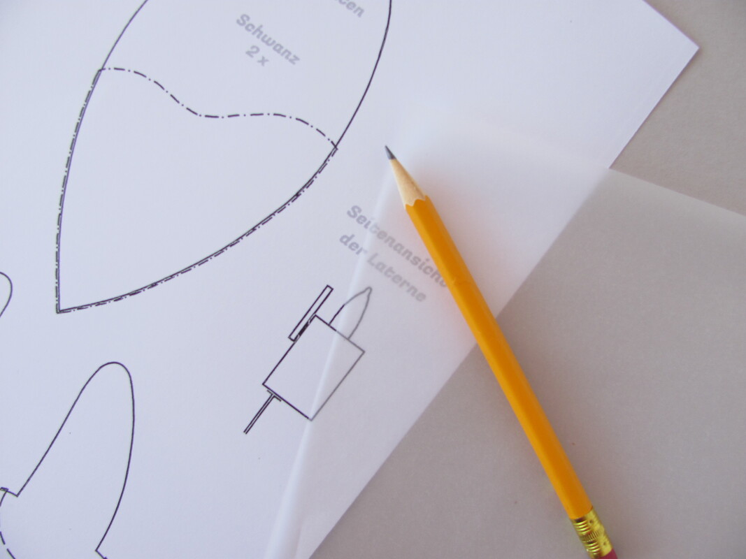 Bastelvorlage Martinslaterne Fuchs, Fuchslaterne