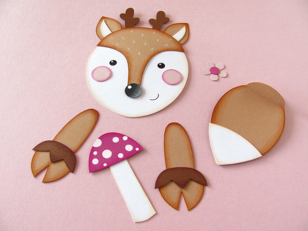 Bastelvorlage Martinslaterne Reh, Laterne Rehkitz - Bild 4