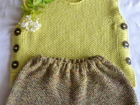 Kinder Set * kurze Hose und Top * 3 Größen * Strickanleitung