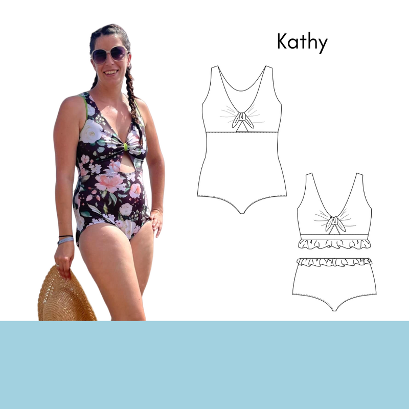 Bade-SET Kathy Bikini und Badeanzug