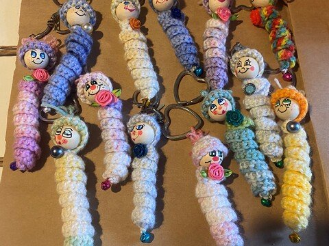 Sorgenwürmchen - Glückswürmchen – Schlüsselanhänger