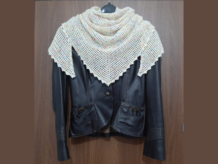 Crochet Shawl Yellow Tulip