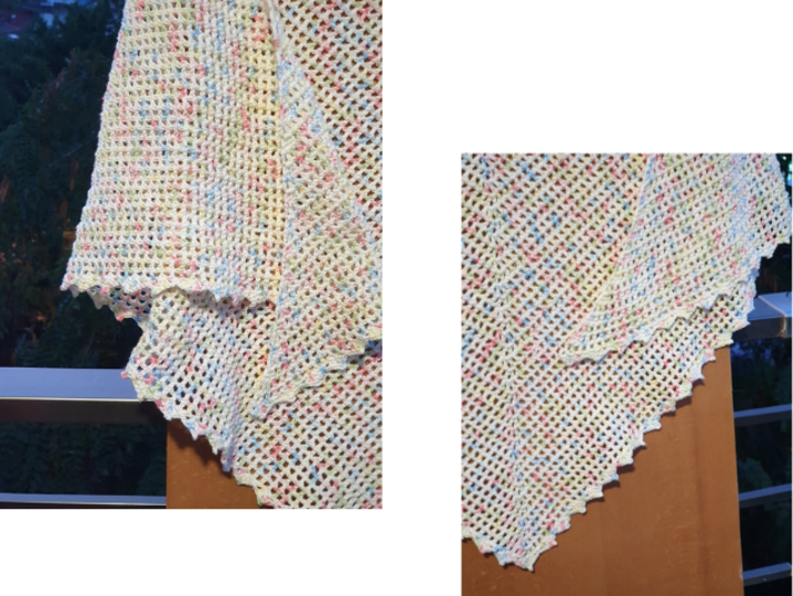 Crochet Shawl Yellow Tulip