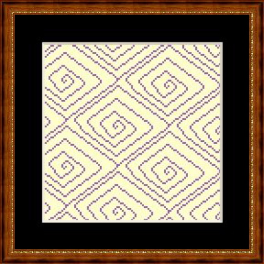 Spiralen Kreuzstichmuster geometrische Form