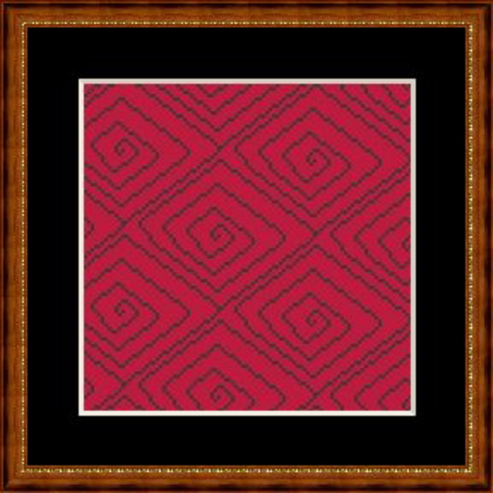 Spiralen Kreuzstichmuster geometrische Form