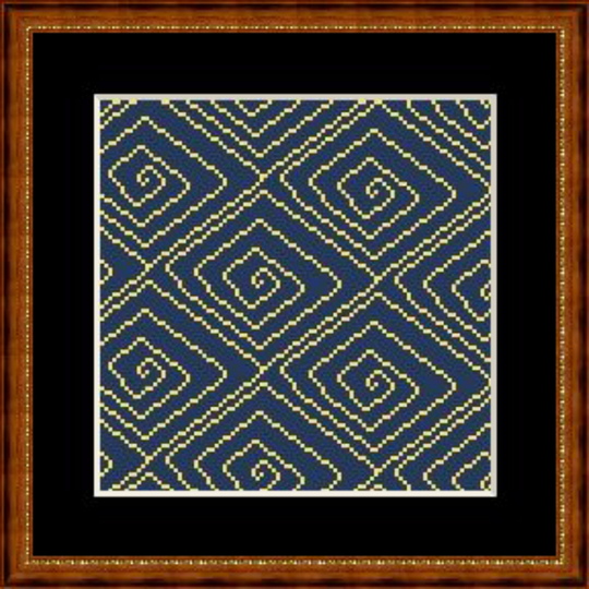 Spiralen Kreuzstichmuster geometrische Form