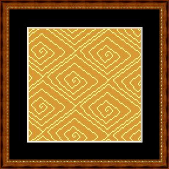 Spiralen Kreuzstichmuster geometrische Form