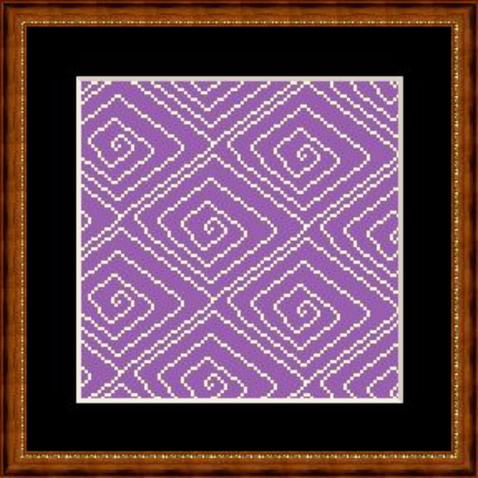 Spiralen Kreuzstichmuster geometrische Form