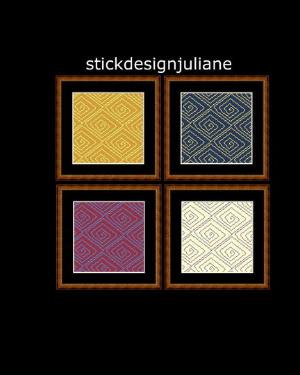 Spiralen Kreuzstichmuster geometrische Form