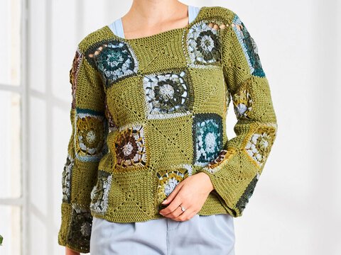 Häkelanleitung PULLI GREEN GRANNY