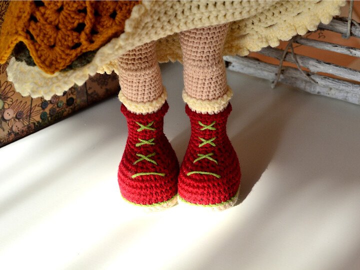 Amigurumi Puppenmuster häkeln, Häkelspielzeug, Agneshka Puppe