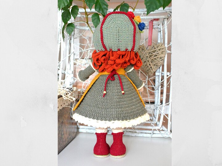 Amigurumi Puppenmuster häkeln, Häkelspielzeug, Agneshka Puppe