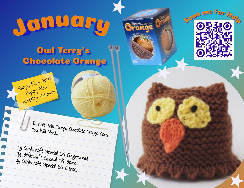 Owl Chocolate Orange Cosy Knitting Pattern