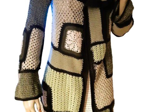 PATCHWORK Häkeljacke