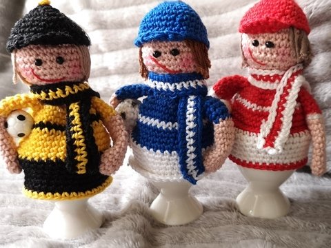 Häkelanleitung Eierwärmer Fussballfan