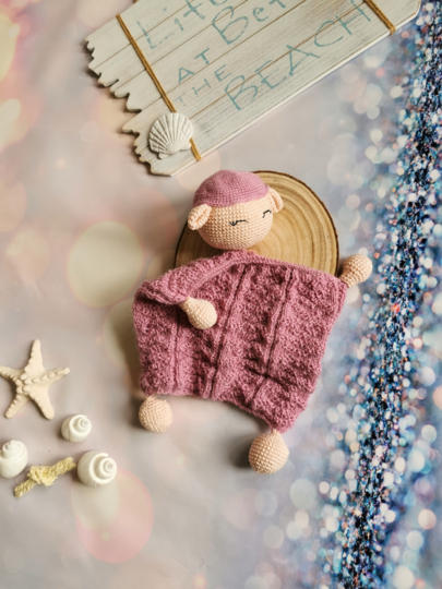 Crochet pattern PDF cuddle cloth sheep white pink amigurumi crocheted