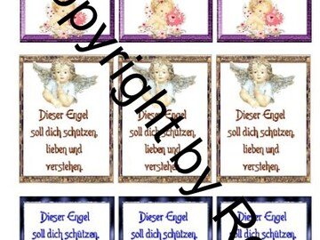 Kärtchen Beilage für Schutzengel Sorgenwürmchen NEU!