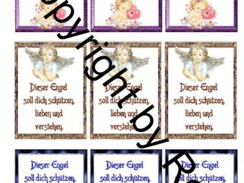 Kärtchen Beilage für Schutzengel Sorgenwürmchen NEU!