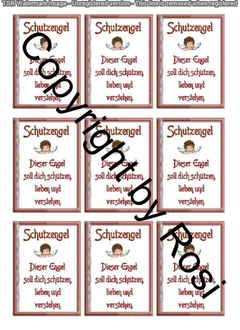 Kärtchen Beilage für Schutzengel Sorgenwürmchen NEU !