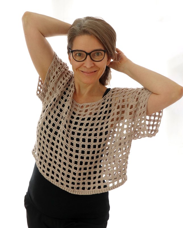 Top, Mesh Shirt, Summer Sweater "Square Dance" - Crochet Pattern - Image 7