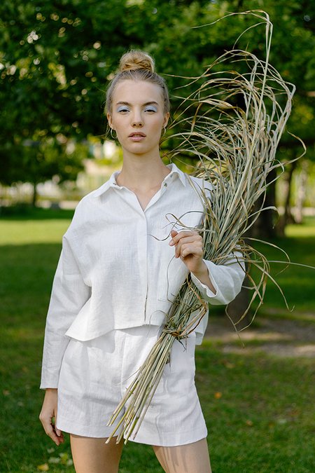 Linen sewing patterns set Shirt & Shorts | Ladies XS-XXXL Co-ord - Image 2