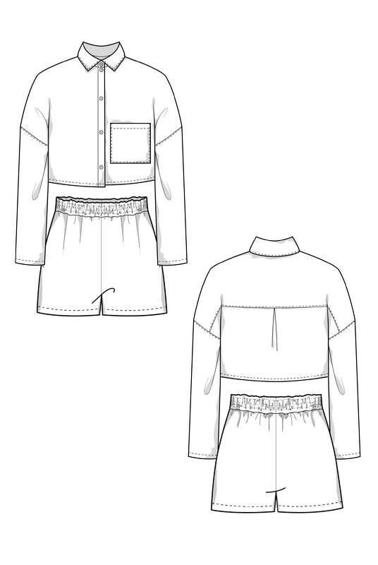 Leinen Bluse & Sommerhose Schnittmuster PDF Set | Co-Ord XS-XXXL - Bild 11