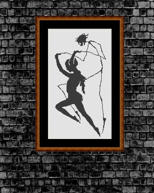 Schattentanz Kreuzstichmuster