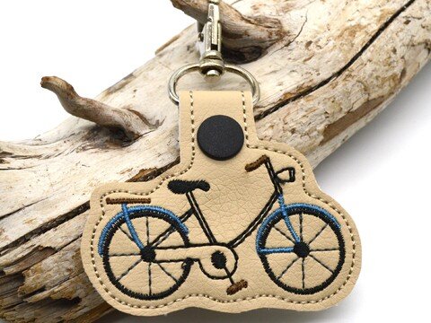 Stickdatei ITH Fahrrad Schlüsselanhänger