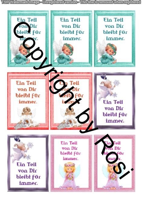 Sternenkinder Kärtchen zum Beilegen der Sorgenwürmchen - Bild 2