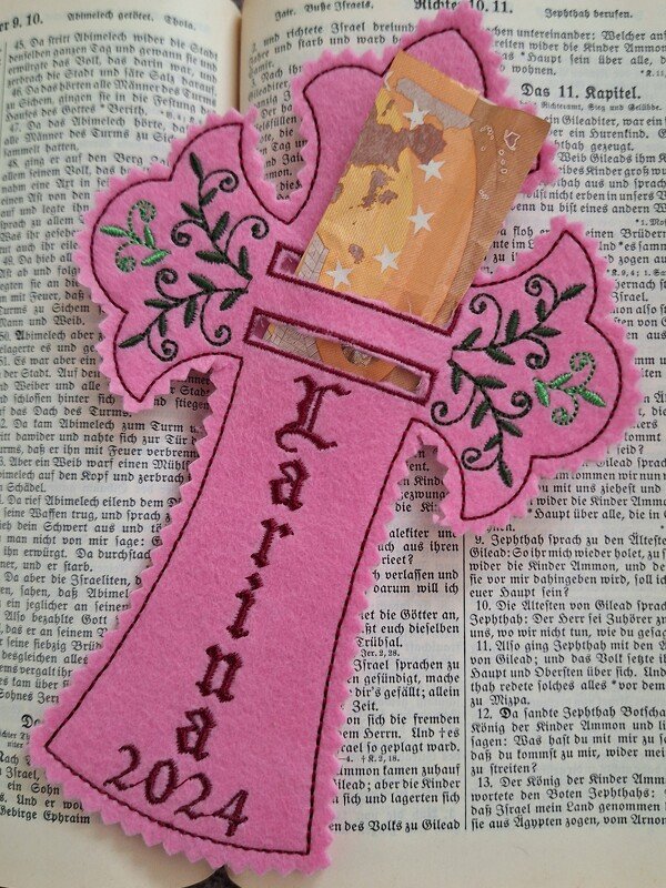 Stickdatei ITH Kreuz Kommunion Taufe - Bild 10