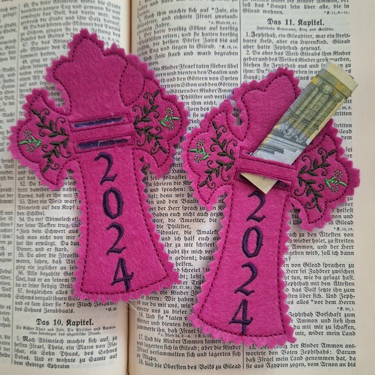 Stickdatei ITH Kreuz Kommunion Taufe