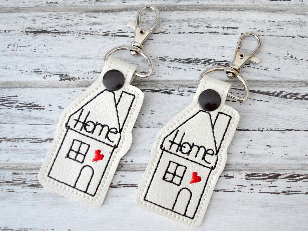 ITH Stickdatei Schlüsselanhänger Home - Bild 3