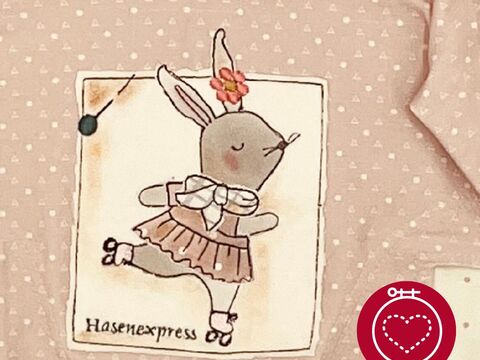 Doodle  Stickdatei Hase Flocke - 7 Rahmen-Größen