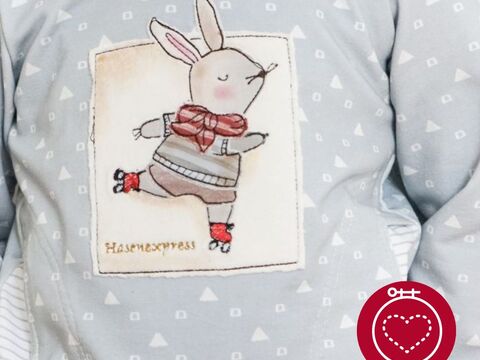 Doodle Stickdatei Hase Rudi - 7 Rahmen-Größen