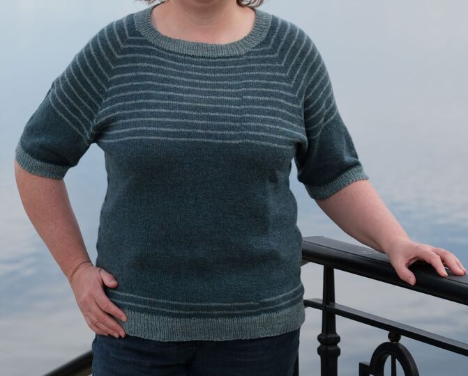 Raglan-Sommerpulli in XL