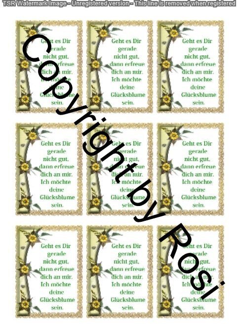 Glücksblümchen - Glückswürmchen - Sprüche - Kärtchen - Karte - Bild 2
