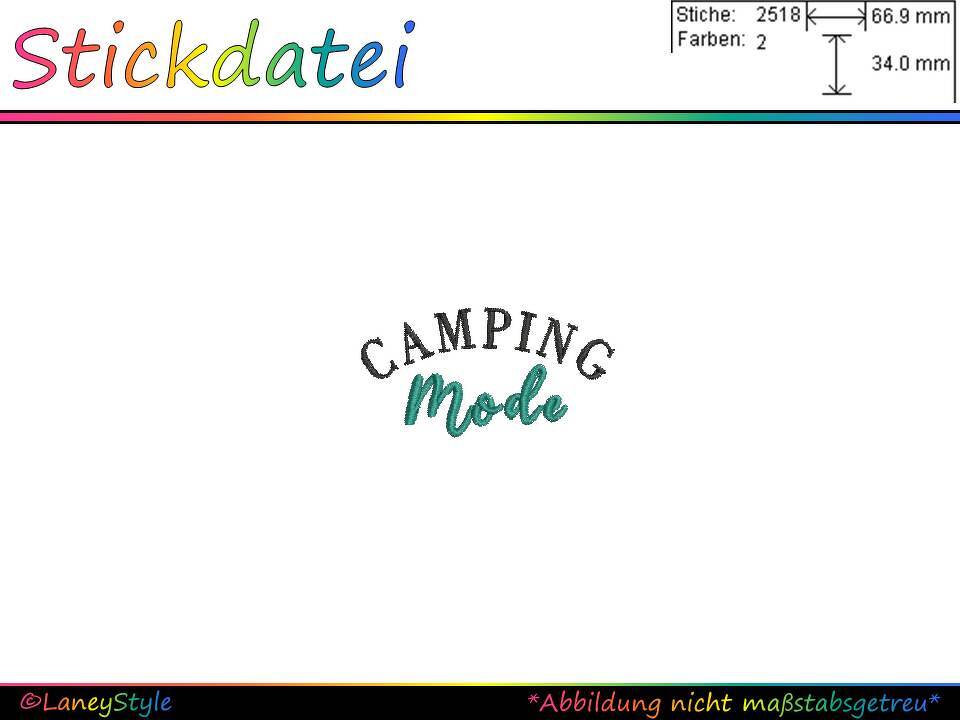 Stickdatei "Camping Mode"