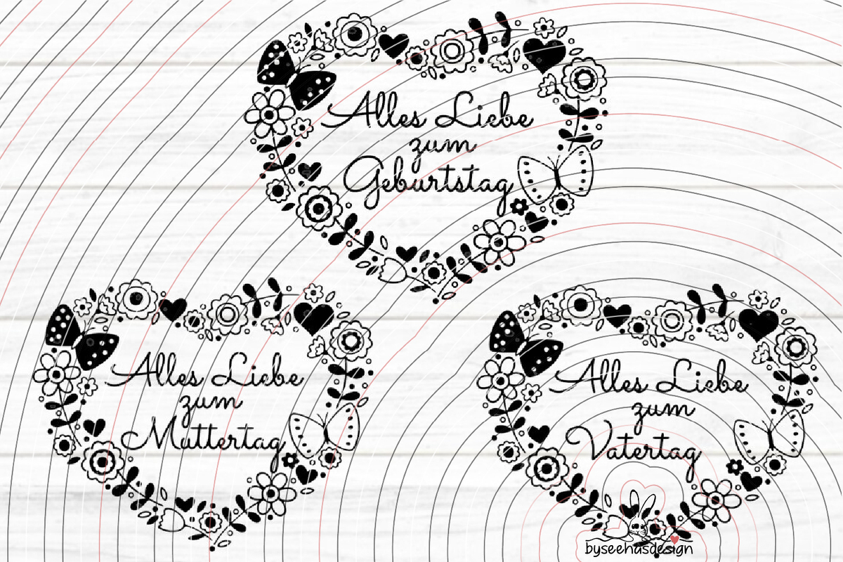 Alles Liebe Plotterdatei SVG DXF - Bild 2