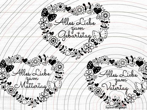Alles Liebe Plotterdatei SVG DXF