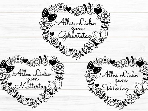 Alles Liebe Plotterdatei SVG DXF FCM