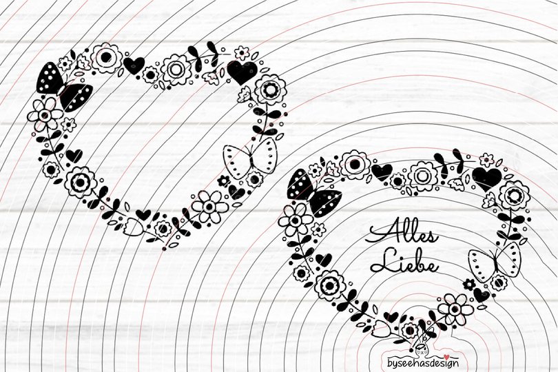 Alles Liebe Plotterdatei SVG DXF
