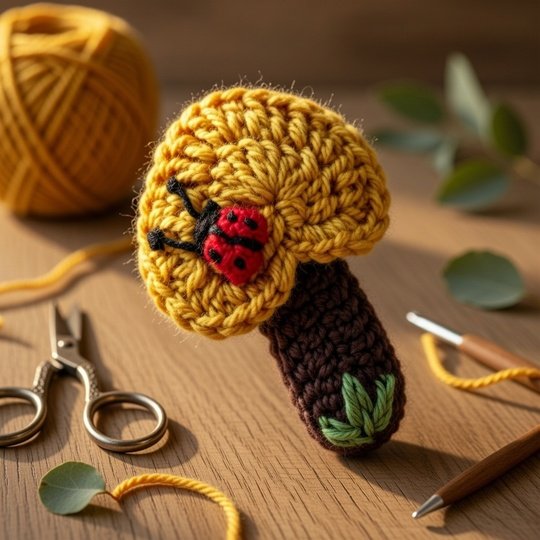 crochet heart hair clip pattern