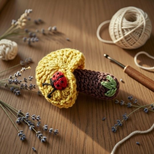 crochet heart hair clip pattern