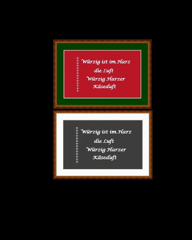 Spruch Retro in Kreuzstich, Würzig ist...