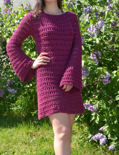 Damen Tunika/Kleid * Strickanleitung * Strandkleid * Gr. S-M-L