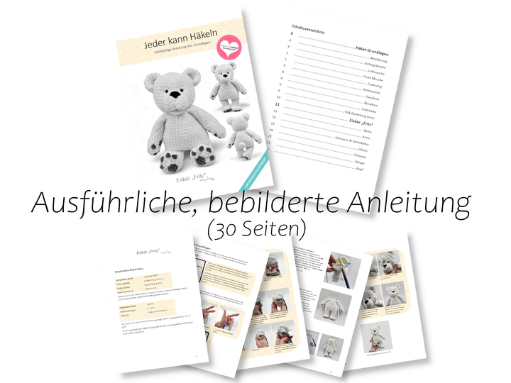 Eisbär Fritz - Häkelanleitung als PDF zum Download